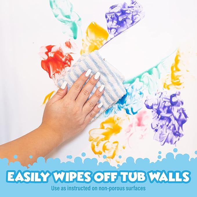 Tub Works® Bath Paint Soap, 12 Pack | Non-Toxic, Washable Bathtub Paint for Toddlers & Kids | Finger Paint in the Tub | Ideal Toddler Bath Toys for Creative Kids Bath | Easy-to-Clean