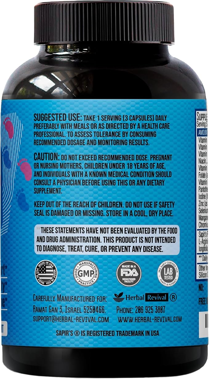 Semen Volume Booster & Male Fertility Supplement - Pre Conception for Him Sperm Health, Count, Motility & Strength with Maca, L-Arginine, Zinc, Folate Acid Prenatal Multivitamins - Erect Pills