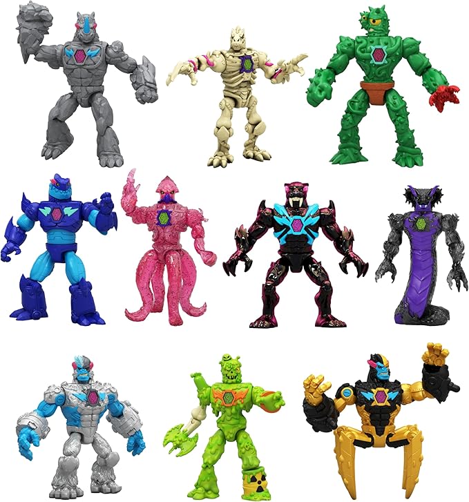 MRBEAST LAB Hybrids Single Pack, Mix & Match Millions of Combinations to Create The Ultimate Beast and Reveal Individual Beast Parts to Create 1 of 10 4" Hybrid Figures, 30+ to Collect