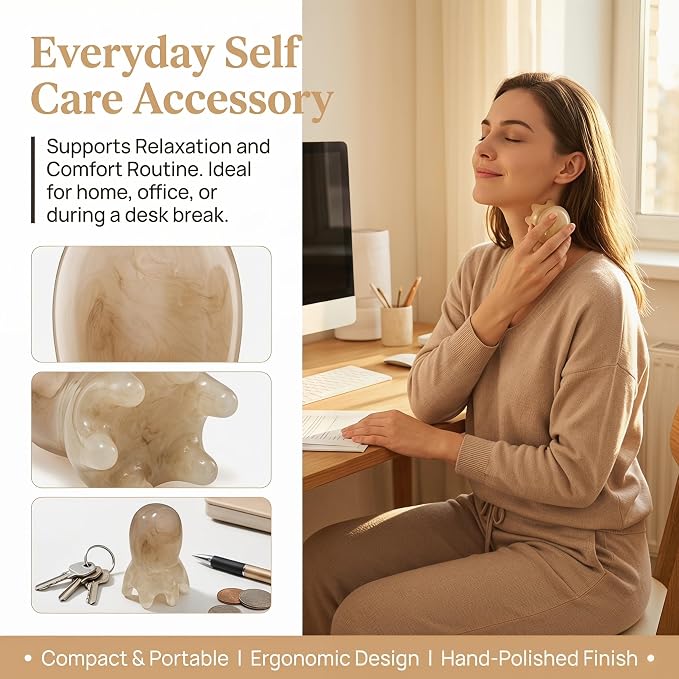 2Pcs Head Massage Tool Scalp Massager Resin Acupressure Tool for Deep Relaxation Hair Care Spa Massage Tool (Brown)