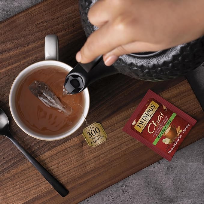 Twinings Assorted Chai Spiced Black Tea Bag Sampler, (40 Count) 5 Flavour, 8 of Each, Boxed Variety Gift Set