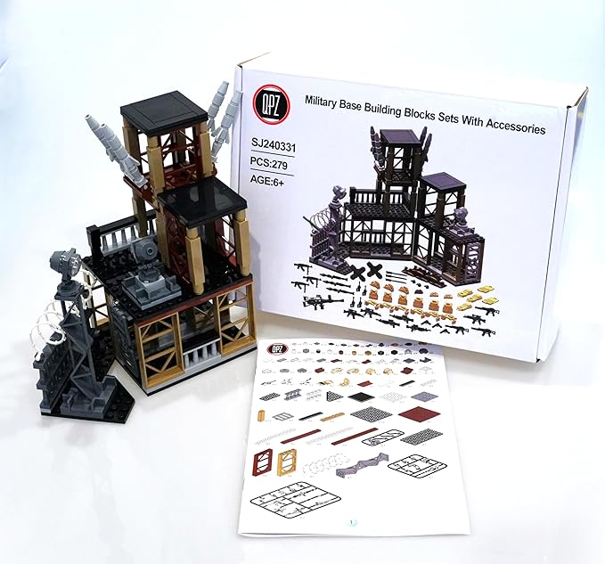 Military Base Army Building Blocks Sets with Guns Weapons Armor Accessories Pack for Soldiers Minifigures Compatible with Lego