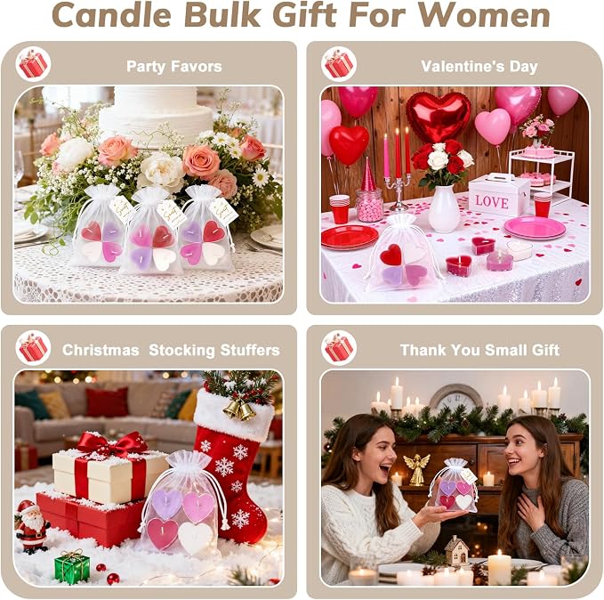 Colored Scented Tealight Candles, 16 Pack Soy Wax Colorful Tea Lights Romantic Candles for Valentine Decor Party Favors, Wedding Decor, Relaxation & Gifts | Cedar, Lychee, Lavender & Rose
