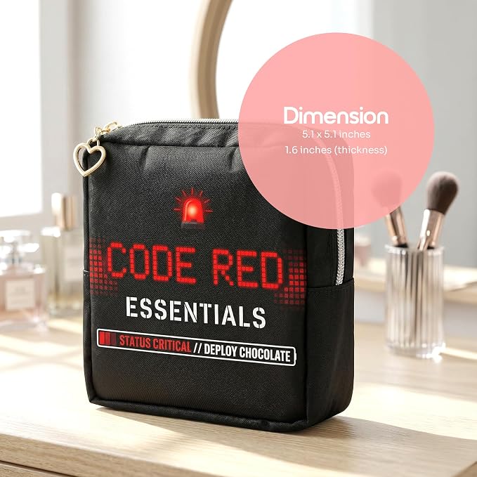 Period Bag – Compact Discreet Tampons & Pad Pouch with Waterproof Lining, Cute & Stylish Period Pouches