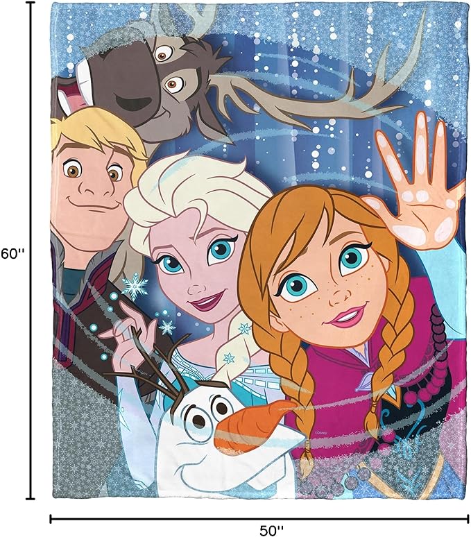 Northwest Disney 100 Silk Touch Throw Blanket, 50" x 60", Frozen Family