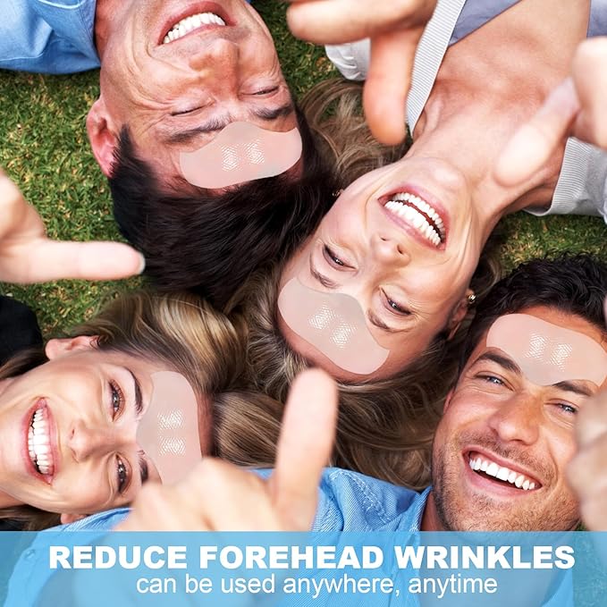 Tripsky Forehead Wrinkle Patches For Anti-Wrinkle, Overnight Facial Wrinkle Patches Jelly Pads With Collagen, Forehead Wrinkles Treatment Softening Fine Lines (White 20PCS)
