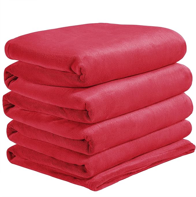 BEDELITE Fleece Blanket Soft Plush Oversized Bed Blanket Red 120"x120" | Ultra Soft Plush Fleece, Lightweight Warmth, All Season Comfort, Fade Resistant, Machine Washable, Perfect for Sharing