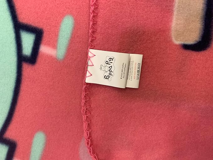 Girls Pink Fleece Soft and Cozy Throw Blanket (40" x 60) (Peppa Family)