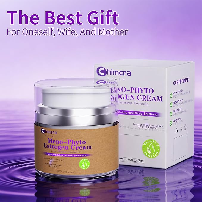 Estrogen Cream for Menopausal Women Support | Intimate Moisturizing Cream - Relieves Vaginal Dryness & Vulvar Itching | Contains Cranberry, Soy Isoflavones, Vegan Formula | 50g (3-Month Supply)