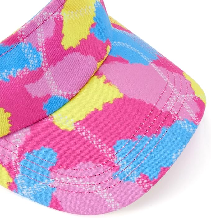 Zando 3.2" Structured Brim Visor Hats for Women, UPF 50+, Golf/Tennis | 3.2"Structured Brim Adds Sun Coverage, Steady View, Quick-dry Sweatband, Open-Top Ponytail Fit, Adjustable Fit & Lightweight