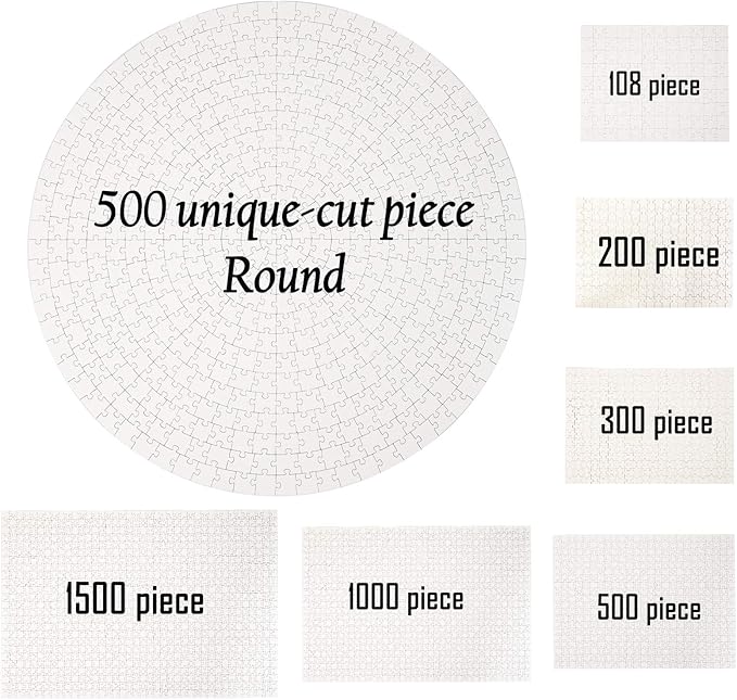 Custom Puzzle from Photo Custom Jigsaw Puzzle Unique Birthday Present Suitable for Children Family and Friends Personalized Puzzle-Multi Size (500piece-Round-Cardboard)