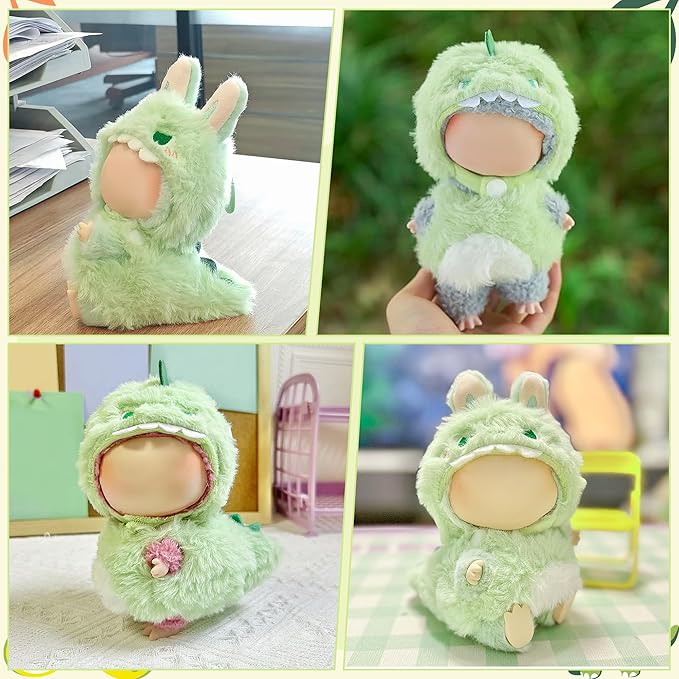 Clothes Fit for 17CM Doll, Fashion Doll Clothes Outfit Set Cute Theme Designer Toys Dress Accessories for Collector Fans Display (3D Green Dinosaur)