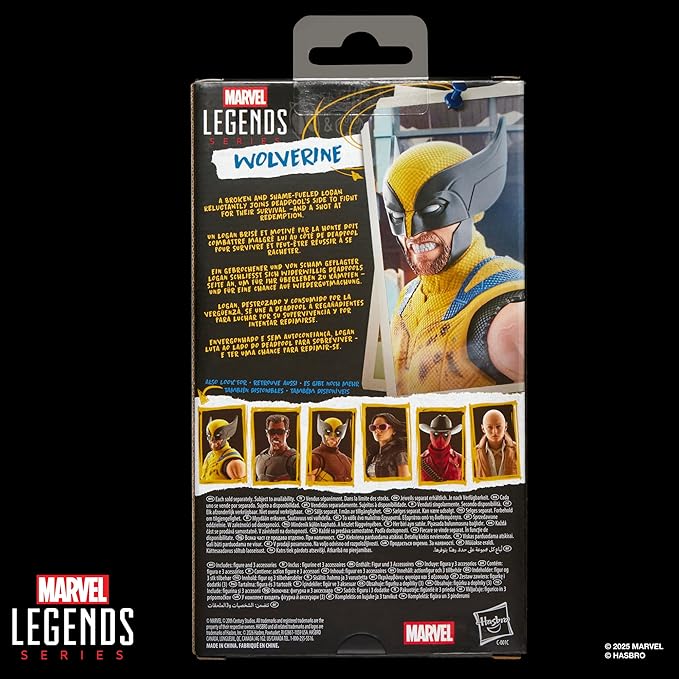 Marvel Legends Series Wolverine, Marvel Studios' Deadpool & Wolverine Movie Collectible 6-Inch Action Figure Gift