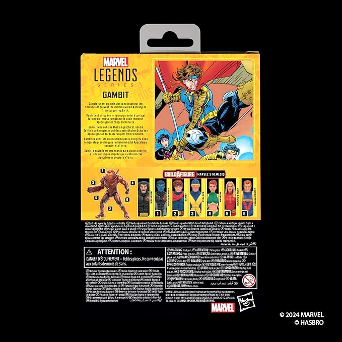 Marvel Legends Series Gambit, X-Men Comics Collectible 6-Inch Scale Action Figure