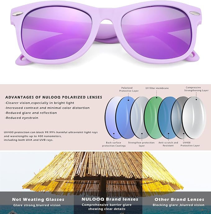 Polarized Baby Sunglasses with Strap - Unbreakable Flexible Infant Sunglasses for Toddlers Age 0-24 Months
