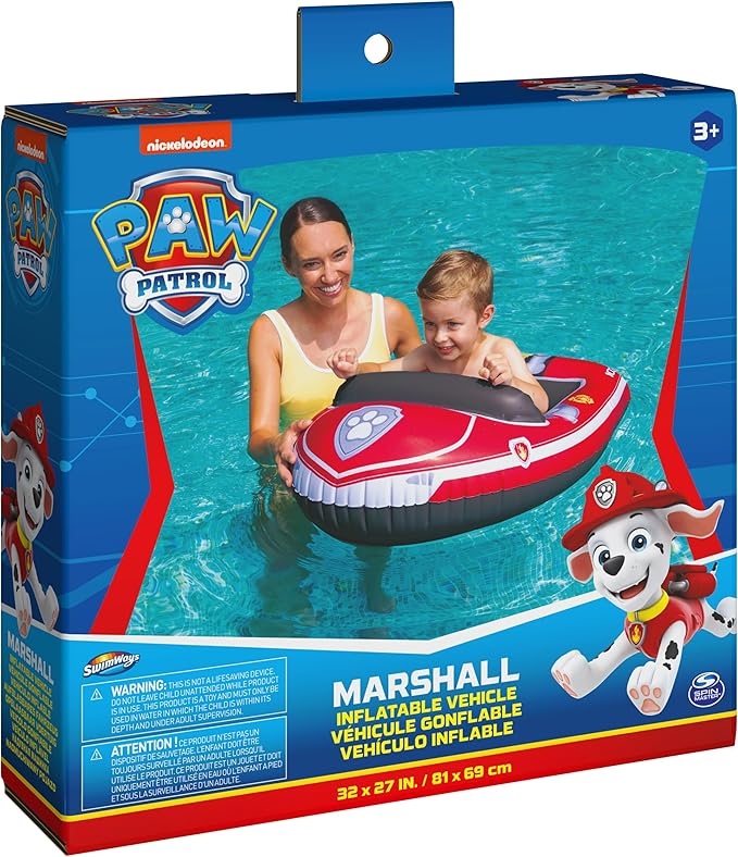SwimWays Paw Patrol Swim Trainer Life Jacket, US Coast Guard Approved Life Vest Kids Swim Vest, Pool Floats & Life Jackets for Kids, Marshall