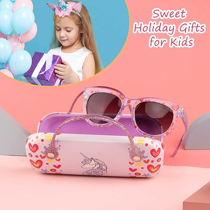KENBO Kids Sunglasses for Girls UV Protection Toddler Sunglasses
