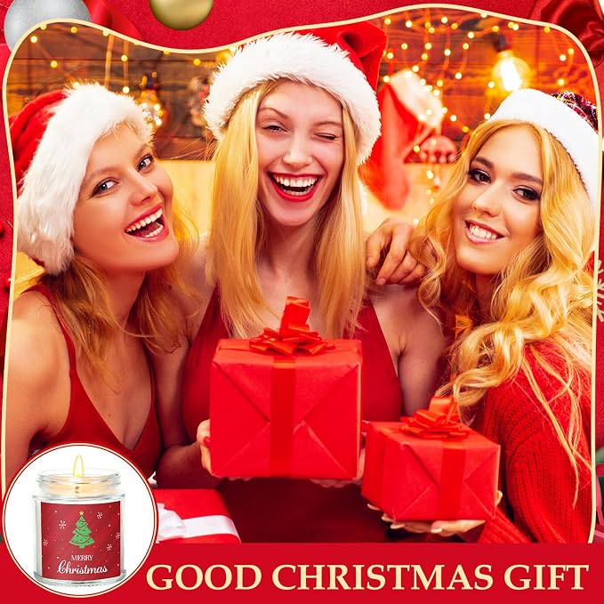 MTLEE 6 Pcs Christmas Candles Gifts Bulk Scented Candle Jars for Coworkers Women Aromatherapy Candles for Home Xmas Birthday Gifts Yoga(Bright Style)