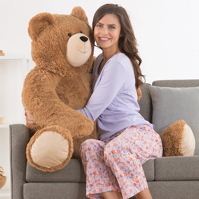 Vermont Teddy Bear ; Customizable Giant 4 ft Stuffed Teddy Bear โ Big Plush Custom Cute Bear โ Personalized Plush Gift for Valentines Day, Birthday & Baby Shower, Eco Friendly & Stuffed in The USA