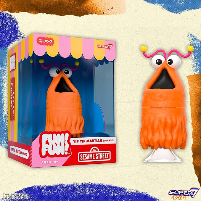 Super7 Sesame Street Fun! Fun! - Yip Yip Martian (Orange) Action Figure