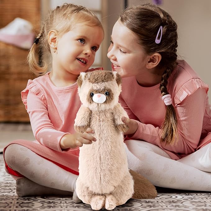 20.5 Inch Ferret Plush Stuffed Animal Long Cute Ferrets Pillow Soft Doll Stuffed Cute Toys Animals Lover Gift Kid Birthday Holiday Party Favor(Brown Ferret)