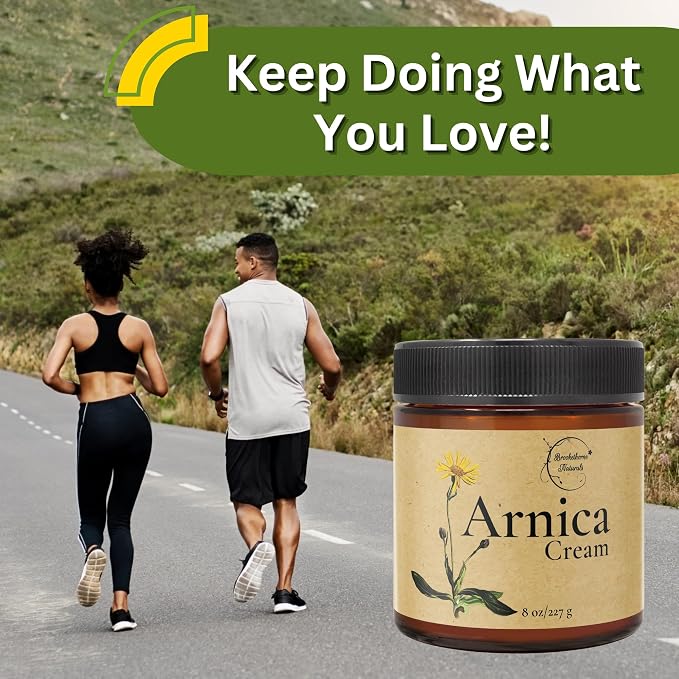 Brookethorne Naturals Arnica Cream | Botanical Massage Lotion for Massage Therapy with Arnica Montana, Lemongrass & Eucalyptus Essential Oils | for Post-Workout Massage & Active Lifestyles — 2 Pack