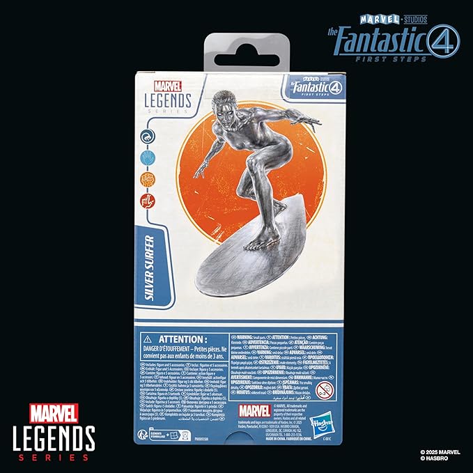 Marvel Legends Series Silver Surfer, The Fantastic Four: First Steps Movie Collectible 6 Inch Action Figure Toy