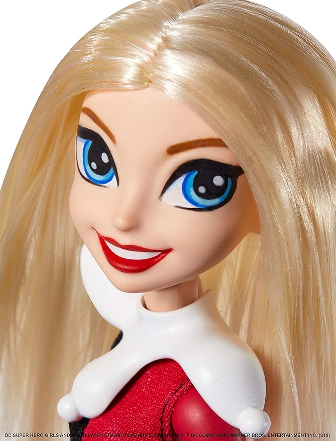 DC Super Hero Girls Harley Quinn Action Doll (~11.5 inch) with Removable Accessories, Wearing Iconic Outfit with True-to-Show Details, Great Gift for 6 – 8 Year Olds