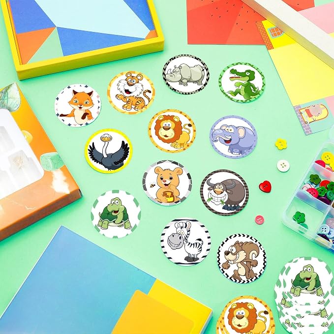 Eersida 120 Pcs Toilet Targets for Potty Training Boy Pee Tinkle Target Travel Potties Flushable Car Animal Potty Training Sticker You Pee on Toilet Aiming Target for Toddler Boy(Animal Style)