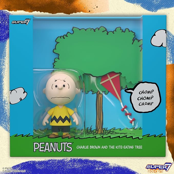 Super7 Peanuts Reaction Figures - Charlie Brown and The Kite-Eating Tree (Diorama Box) Action Figure