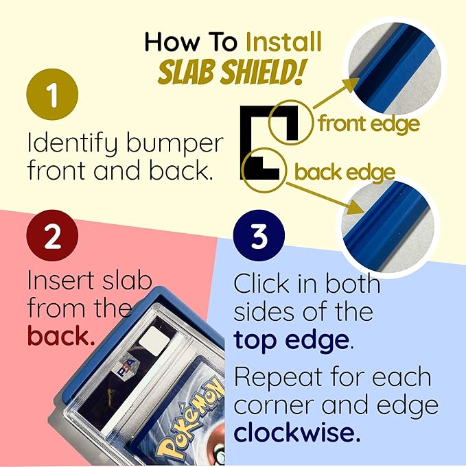 Bumper Guard for PSA Graded Cards ONLY | Limited Edition Gradient Slab Edge Protector | 1 Pack Limeade