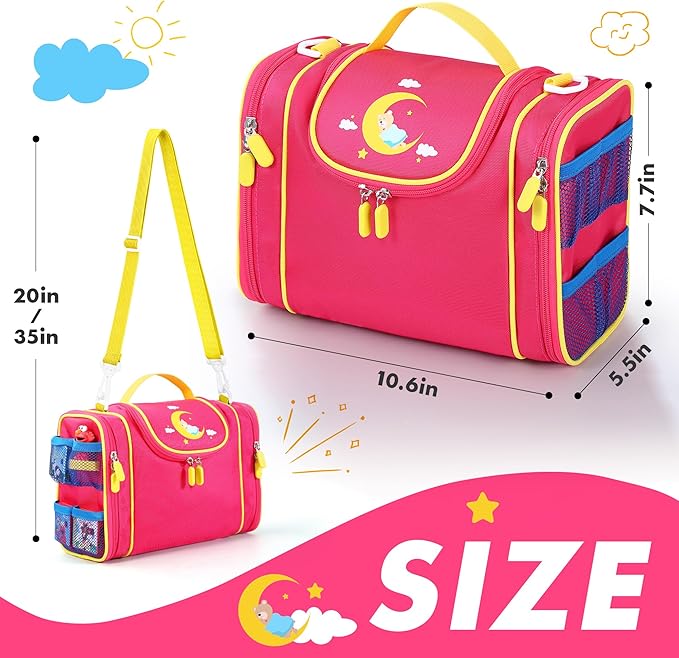 Carrying Case Compatible with Little Tikes Story Dream Machine Books Starter Set and Character, Portable Storage Carrier Bag for Travel and Home Storage (Red)