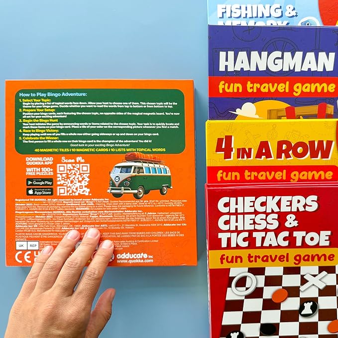 QUOKKA Magnet Game for Kids 3-5 - Bingo Game Kids Ages 4-8 - Travel I Road Trip I Plane I Car Ride - Magnetic Toddler Travel Toys