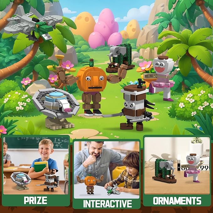 Italian Brain Rot Unique Cartoon Characters Building Blocks 6 in 1 Educational & Entertaining Gift Idea for Kids Teens & Adults