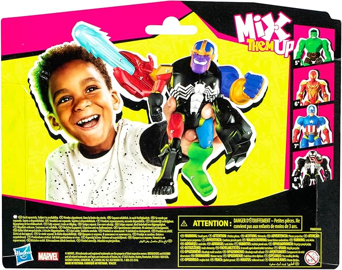 Avengers Marvel MixMashers Thanos Custom Mix-and-Match Deluxe Action Figure & Accessories, 5-Inch-Scale Super Hero Toys for Kids Ages 4+