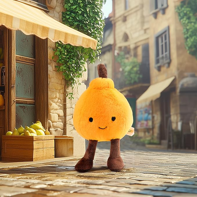 RECUR Dekopon Orange Fruit Stuffed Animals Toy,Soft Fruit Plush,Cute Orange Plushie 11 Inches,Adorable Gift for All Ages