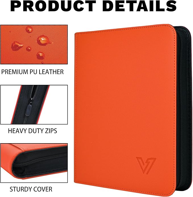 Top Loader Binder 9 Pocket,Holds 324 Top Loaders,Toploaders Binder 9 Pocket for 3" x 4"Rigid Cards,Double Sided Card Binder Abulm in 3"x4"Toploaders for Trading Cards