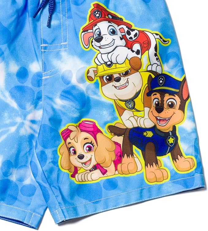 Paw Patrol Rubble Marshall Chase Skye Swim Trunks Bathing Suit Toddler to Little Kid