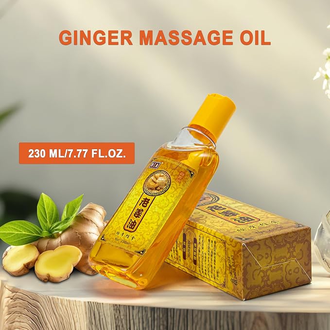 Elitzia Ginger Massage Oil Natural Body Lotion for Muscle Relaxation | Deep Tissue & Spa Massage Oil | Home Salon Use ETMO477