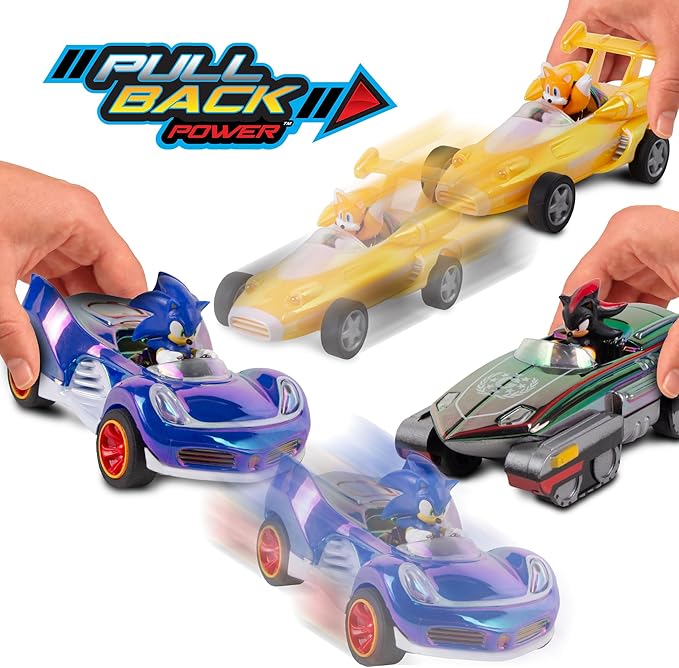 NKOK Special Edition! Sonic, Shadow and Tails Pullback (3-Pack) - Sonic & All-Stars Racing Transformed (electroplated)