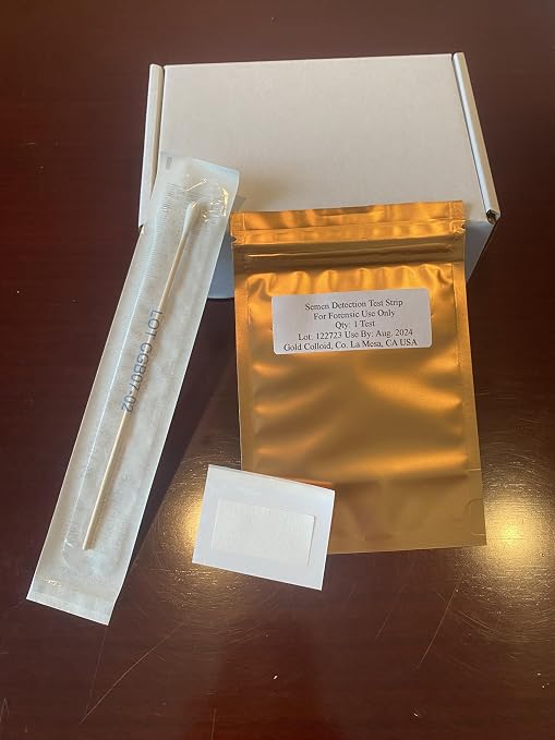 Semen Residue Detection Test Kit with Positive and Negative Controls, Crime Scenes, Infidelity, Parental Control, & Forensic Use