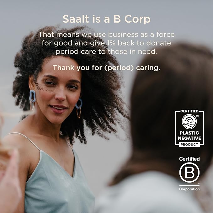 Saalt Soft Menstrual Cup – Reusable Period Cup – Made for Comfortable, Leak-Free Protection Up to 12 Hours – BPA & Latex Free – Includes Cup & Carry Bag (Regular, Grey)