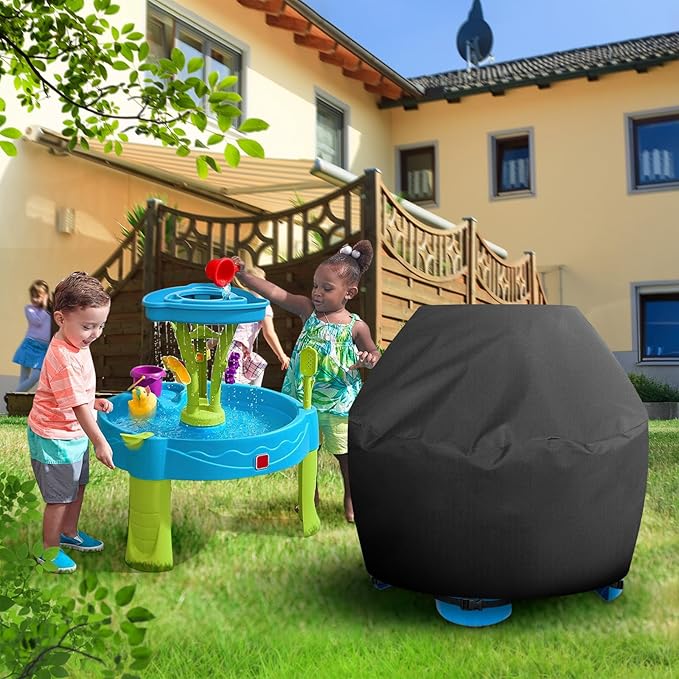 Kids Water Table Cover - Outdoor Kids Toy Cover for Little Tikes Showers Splash Tower Water Table, Round Cover Waterproof & Dustproof