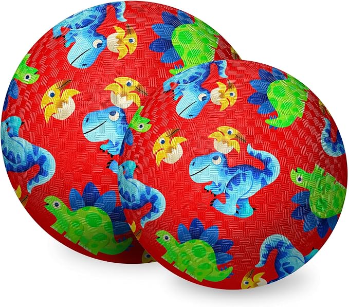 Crocodile Creek Playground Ball - Durable Rubber Ball for Kids Ages 3 and Up - Bouncy Inflatable Ball for Kickball, Indoor Games, and Outdoor Sports - PVC-Free