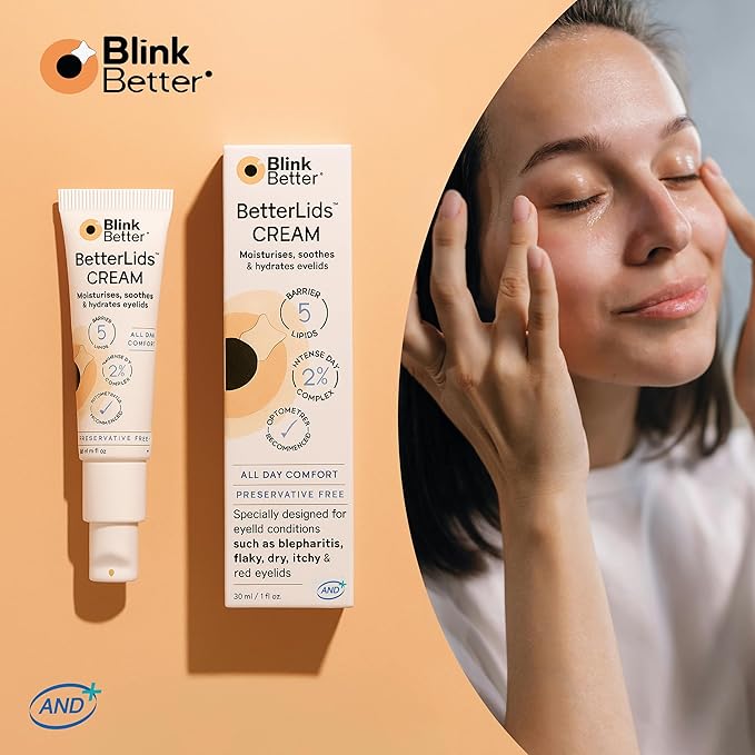 BlinkBetter BetterLids Restore Eyelid Cream – Barrier Support to Hydrate, Soothe & Moisturise Dry, Itchy, Red & Sensitive Eyelids – Lightweight Daily Formula with 3% Oat & Ceramides, 1 fl oz