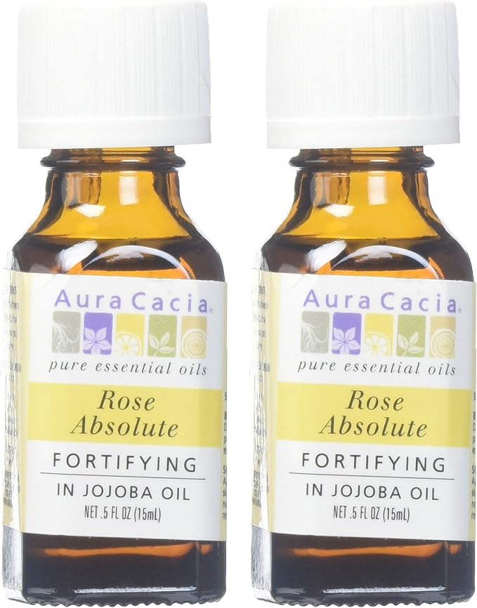 Aura Cacia Pure Aromatherapy, Rose Absolute, Fortifying, .5-Ounces (Pack of 2)