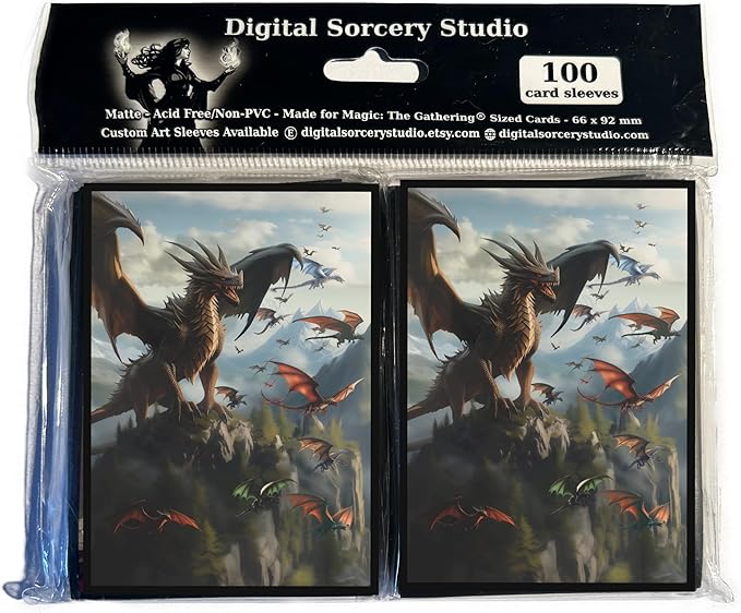 Unstoppable Relentless Dragon Game Card Sleeves 102 Pack – Compatible with MTG and Other TCGs Ur-Dragon Commander Decks - Premium Standard Card Sleeves for Magic The Gathering