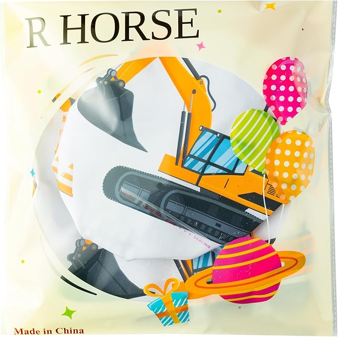 R HORSE Kid Apron and Chef Hat Set- 2Pcs Adjustable Vehicle Children Kitchen Apron Dress up Role Play Chef Toy Kid Funny Cooking Birthday Gift for Kids Cooking Baking Painting and Training