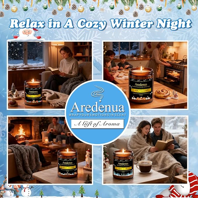 Cedar & Fir Scented Candle | 7oz Soy Candles for Home Scented with 50H Burn - Evergreen Pine Candle for Home | Aromatherapy Gifts for Women Men