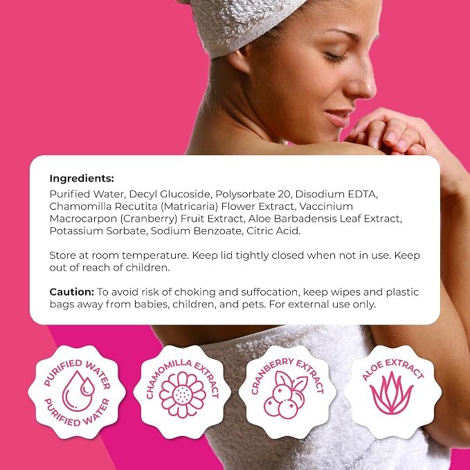 ZENZSUAL Intimate Wet Wipes 30 Count (Unscented)–pH-Balanced,Hypoallergenic Feminine Wipes for Sensitive Skin–Odor Control&Gentle Cleansing with Aloe Vera,Chamomile&Cranberry Extract-Daily Fresh Care